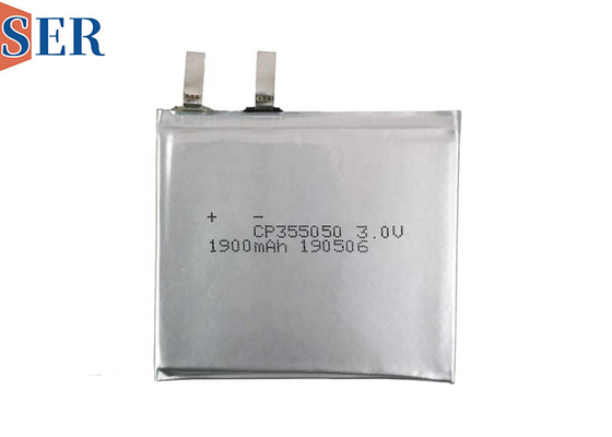 3,0 V 1900 mAh Ultra cienka bateria CP355050 Miękkie opakowanie Bateria litowo-manganowa z dwutlenkiem manganu