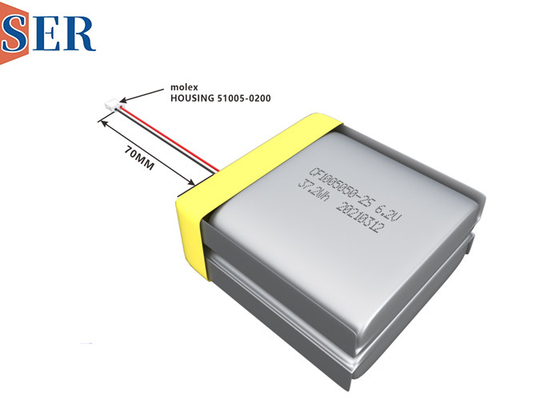 CP505050-2S LiMnO2 Miękki akumulator litowo-manganowy CP1005050-2S 6,0 V 6000 mAh