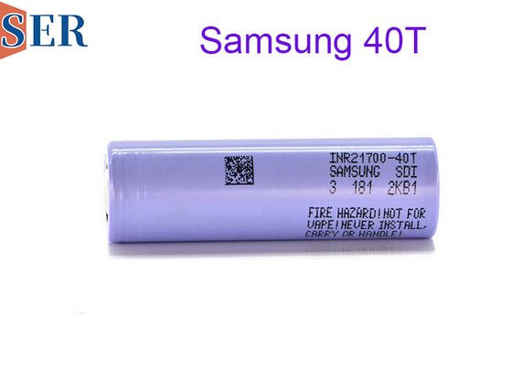 Wysokiego zużycia typu INR21700 40T Samsung Li Ion Battery 3.6V Cylindrical Rechargeable Battery For Power Tools