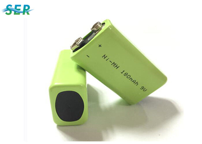 Bateria litowa Nimh 9 V, akumulator litowo-jonowy 180 mAh do detektora dymu
