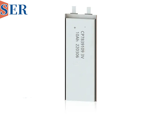 Niestandardowa podstawowa cienka bateria litowo-manganowa CP7839109 3,0 V 10 Ah