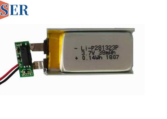 LP281323 3,7v 38mAh ładowalna bateria poliestrowa litowa z kablem FPC do bezprzewodowych słuchawek
