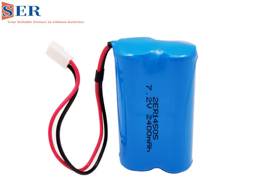 2ER14505 2S1P Li SOCL2 Bateria ER14505-2S 7.2V 2400mah Złącze przewodu do miernika