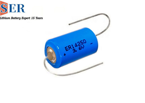Bezpieczeństwo 3.6V litowa bateria podstawowa 1/2AA rozmiar 600mah ER14250S 3.6V wysoka temperatura 150 Lisocl2 długa żywotność baterii